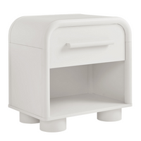 Modway - Bellamy 1-Tiroir Table de chevet - Blanc-Table de chevet moderne à bord courbé