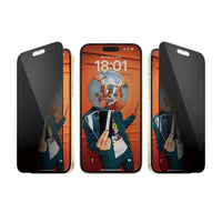 PanzerGlass - Protecteur d'écran de confidentialité pour iPhone 15 Plus - Noir-Un protecteur d'écran compatible avec les étuis en verre trempé plat