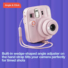 Fujifilm - Appareil instantané instax mini 13 - Blanc argile-Dragonne intégrant un accessoire de réglage de l'angle pour l'appareil