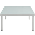 Modway - Harmony Terrasse extérieure Aluminium Table basse - Blanc-Cadre en aluminium revêtu en poudre