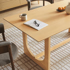 Modway - Ashcroft Table à manger rectangulaire - 69 po - Chêne-Conception de jambe en forme de U