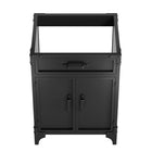 Modway - Steamforge 24" Armoire de toilette de salle de bain (lavabo non inclus) - Noyer noir-Construction en métal, placage de bois et MDF