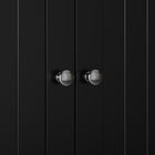 HOMCOM - Armoire à pharmacie avec étagère réglable et 2 portes - noir-Le style moderne s'adapte à divers thèmes de décoration et améliore l'esthétique de la pièce