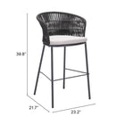 Zuo - Freycinet Tabouret de bar - Noir - Ensemble de 2-Garantie limitée de 3 ans