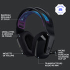 Logitech G535 LIGHTSPEED Casque gaming sans fil - Noir-Confort tout au long de la journée: les oreillettes souples à mémoire de forme et le maillage sport offrent assez de confort pour une utilisation prolongée.