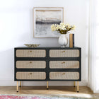 Modway - Chaucer Compact à 6 tiroirs Commode, Noir-Tiroirs spacieux à glissement complet