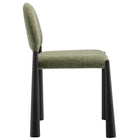 Modway - Hayley Tissu rembourré Fauteuil d’appoint de salle à manger - Feuille Noire-Entièrement assemblé