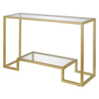 Hudson&Canal - Console Athena 47,75" L - Laiton-Le dessus a une capacité de poids de 50 lb, l'étagère peut supporter 50 lb