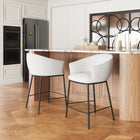 Zuo - Essen Tabouret de comptoir - Ivory-Dimensions: 24,8 po L x 24,4 po L x 37,0 po H