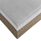 Modway - Convene Terrasse extérieure Ottoman rectangulaire in Cappuccino Grey-Glissements au pied sans marquer