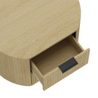 Manhattan Comfort - Olivia 26,5" Table de nuit moderne - Chêne naturel et noir - Lot de 2-Conçu avec du bois massif lisse, des coins arrondis et une silhouette minimaliste pour une allure à la fois moderne et classique