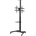 Fellowes - Support TV mobile - Noir-Réglage facile de la hauteur du téléviseur (40 cm) grâce à la manivelle