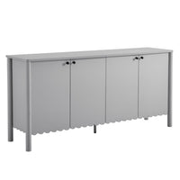 Modway - Emmeline 66" 4 portes festonnées Armoire à buffet - Gris clair-Armoire de rangement polyvalente