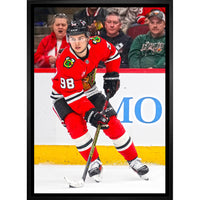 Connor Bedard 20x29 Chicago Blackhawks - Toile encadree - 22" x 31"-Impression sur toile de qualité supérieure avec bordures enveloppées