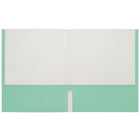 Staples - Porte-document à deux pochettes - format lettre - menthe-Peut contenir jusqu'à 100 feuilles de papier de format lettre (50 par pochette)
