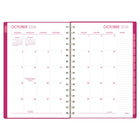 Mead – Agenda hebdomadaire/mensuel 2027 petit – 8 1/2 po x 6 po – Colour Pop fuchsia – bilingue-Couverture en poly durable avec fermeture élastique