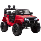 Aosom - camion jouet tout-terrain 12v pour enfants - rouge-Livré avec une télécommande, les parents peuvent contrôler la voiture à distance 