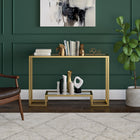 Hudson&Canal - Console Athena 47,75" L - Laiton-Nettoyer avec un chiffon doux et sec, sans produits chimiques agressifs ni produits de nettoyage abrasifs