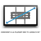 Mount-It! – Support mural inclinable et pivotant pour téléviseur ACL/DEL/plasma de 32 po à 55 po (MI-3990)-Le bras articulé se rétracte à 2,1 pouces du mur pour économiser de l'espace