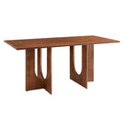Modway - Rivian Rectangulaire 70 po Bois Table à manger, Noyer-Table à manger rectangulaire