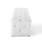 Modway - Amour Entrée à boutons touffés de 72" Imitation cuir Banc - Blanc-Capacité de poids du développé couché : 550 lb