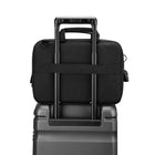 Swissdigital - BOLLIGEN Housse Noire pour ordinateur portable 14″-Poche dédiée pour powerbank.