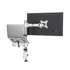 ShoppingAll - Support pour double écran et ordinateur portable entièrement réglable - Blanc-8