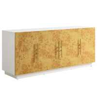 Modway - Abel 69 pouces Burl Wood Buffet de buffet TV, Burl blanc blanchi-Panneau de particules et MDF