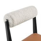 Modway - Kai Boucle et cuir végan Chaise à manger - Noir Tan Perle-9