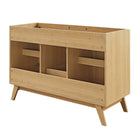Modway - Soma 48" compatible avec un ou deux éviers simples ou double Armoire de toilette de salle de bain (lavabo non inclus) - Chêne-9