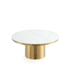 Manhattan Comfort - Table basse Glenn moderne et glamour 80 cm (31,49 po) - Or-Table basse moderne pour salon