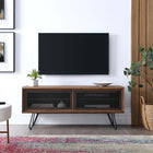 Modway - Nomad 47 po Meuble TV, Noyer-Portes coulissantes en maille