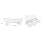 Manhattan Comfort - Table basse moderne Ella 120 cm - Blanc-Des bords lisses et arrondis ajoutent un charme moderne et améliorent la sécurité