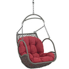 Modway - Arbor Terrasse extérieure Chaise à balançoire sans support - Rouge-Coussin en polyester lavable