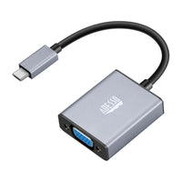 Adesso - AUH-5040 Adaptateur USB-C vers VGA - Convertisseur Vidéo Full HD 1080p pour Moniteurs, Projecteurs et Écrans-Offre une sortie vidéo Full HD 1080p pour une qualité d’affichage claire et éclatante