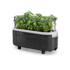 Permasteel - Jardinière à arrosage automatique avec supports de fixation - noir-Indicateur de niveau d’eau