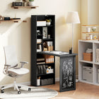 HOMCOM - Bureau d'ordinateur convertible pliable - 38,6 po L x 20,1 po l x 60,2 po H - noir-Fabriqué en MDF et en quincaillerie métallique solide pour plus de stabilité et un nettoyage facile