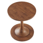 Modway - Lina Bois rond Table d’appoint - Noyer-Placement polyvalent