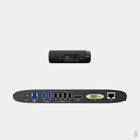 Plugable - Station d'accueil horizontale pour ordinateur portable Displaylink USB 3.0 à double moniteur enfichable-Deux moniteurs HD : prend en charge deux écrans HDMI jusqu'à un taux de rafraîchissement de 1 920 x 1 200 à 60 Hz, même si votre ordinateur ne prend en charge qu'une seule sortie comme un Mac M1, M2 ou M3. La deuxième sortie peut prendre en charge l'affichage HDMI, DVI ou VGA avec les adaptateurs inclus