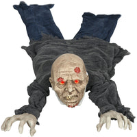 HOMCOM - Décoration d'Halloween 55 - 1" Zombie rampant - activé par le son-Le bras est pliable comme vous le souhaitez 