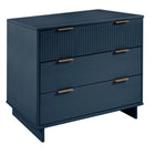 Manhattan Comfort - Granville commode moderne haute étroite et standard - bleu minuit - ensemble de 2-17,72 po L x 37,80 po l x 48,98 po H