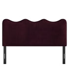 Modway - Athena Velours de performance résistant aux taches Tête de lit Queen size, Mûrier-Assemblée requise