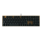 Cherry - Clavier mécanique KC 200 MX - Noir et bronze-Design moderne : plaque métallique couleur bronze, dimensions minimalistes et touches sculptées