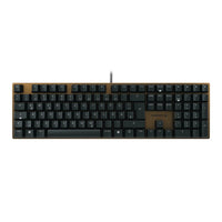 Cherry - Clavier mécanique KC 200 MX - Noir et bronze-Design moderne : plaque métallique couleur bronze, dimensions minimalistes et touches sculptées