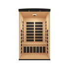 iComfort - Sauna infrarouge 2 personnes - 117 cm (l) x 114 cm (p) - Noir-Porte en verre trempé