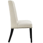 Modway - Baron Tissu Chaise à manger Ensemble de 2 - Beige-Finition de tête de clou polie
