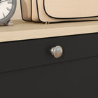 HOMCOM - Armoire à chaussures moderne avec 3 tiroirs rabattables pour 12-18 paires - noir-La quincaillerie anti-basculement améliore la sécurité 