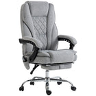 Vinsetto - Fauteuil de bureau massant inclinable à hauteur réglable et repose-pieds - gris-Six points de massage par vibration avec trois modes, trois intensités et une minuterie pour détendre votre corps 