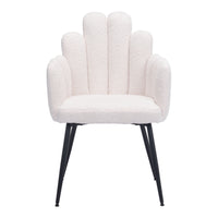 Zuo - Noosa Chaise de salle à manger - Ivoire - Ensemble de 2-Tissu style mouton bouclé