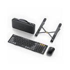 ProtoArc - Combinaison clavier-souris pliable CaseUp - Noir-Un support pour portable élève efficacement l’angle de vision de l’ordinateur à hauteur des yeux, réduisant ainsi la tension du cou et la fatigue causées par un travail prolongé tête baissée